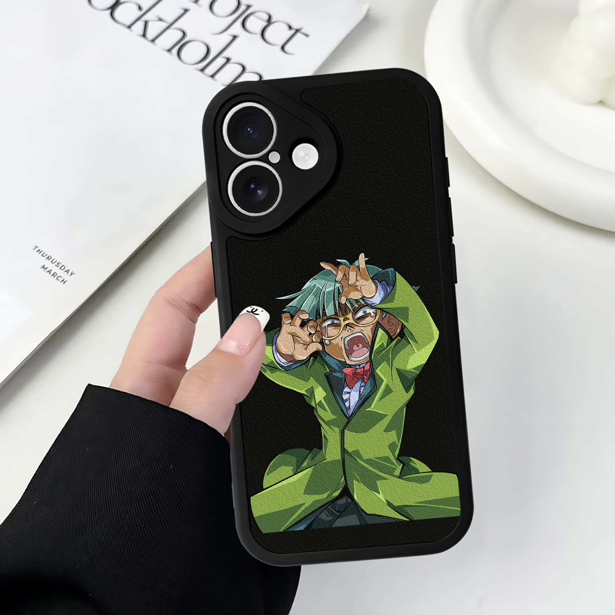 （画像用） 遊☆戯☆王 Yu-Gi-Oh! 【iPhone 16シリーズ対応】シリコンスマホケース（レザー調） 材質：シリコン